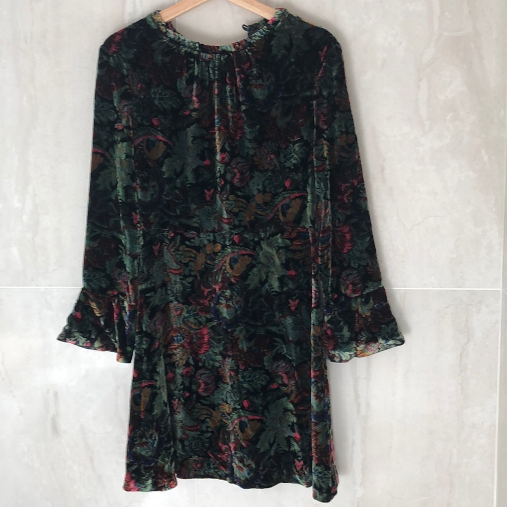 Sandro velvet dress.Floral print.Size 1